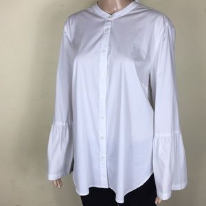 NWT White Button-up Blouse Jennifer & Grace